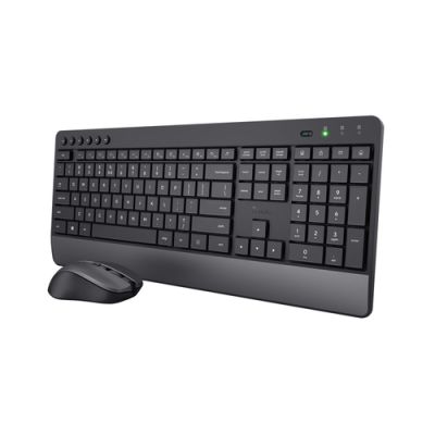 Trust Trezo Tastatur Maus enthalten RF Wireless QWERTY UK Englisch Schwarz