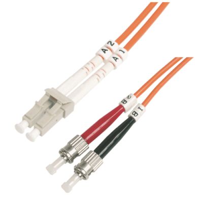 M-Cab LWL Duplex Jumper LC/ST 50/125µ 2m, OM2 LSZH, orange