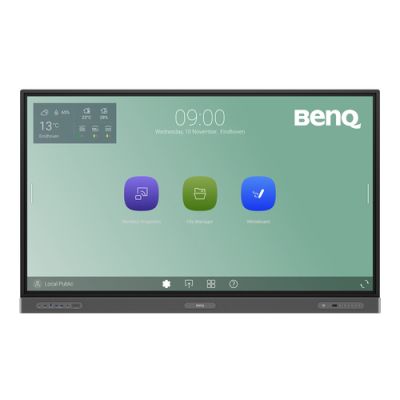 BenQ RP7503 Interaktiver Flachbildschirm 190,5 cm (75") LED WLAN 450 cd/m² 4K Ultra HD Schwarz Touchscreen Eingebauter Prozessor Android 11 18/7