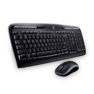 Logitech Wireless Combo MK330 Tastatur Maus enthalten USB Griechisch Schwarz