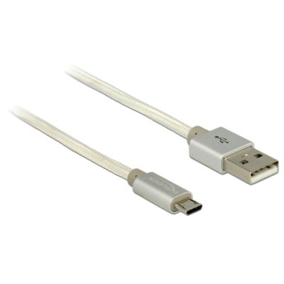 DeLOCK 1m USB 2.0-A/USB 2.0 Micro-B USB Kabel USB A Micro-USB B Weiß