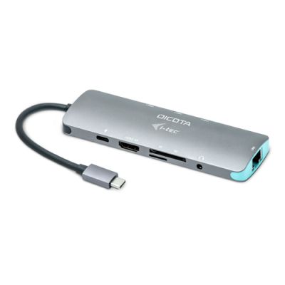 DICOTA D31954 laptop-dockingstation & portreplikator Kabelgebunden USB Typ-C Anthrazit