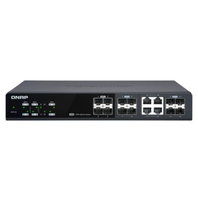 QNAP QSW-M1204-4C Netzwerk-Switch Managed 10G Ethernet (100/1000/10000) Schwarz