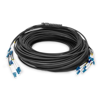 Digitus Vorkonfektionierte Glasfaser Universal Breakout Kabel, Singlemode OS2, 8 Fasern, LC/UPC - LC/UPC
