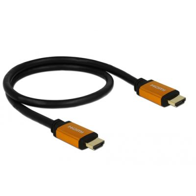 DeLOCK 85726 HDMI-Kabel 0,5 m HDMI Typ A (Standard) Schwarz, Gold