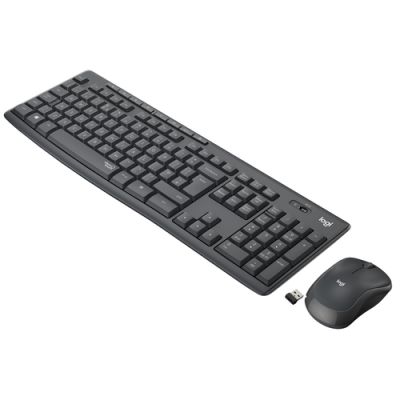 Logitech MK295 Silent Wireless Combo Tastatur Maus enthalten USB QWERTY Italienisch Graphit