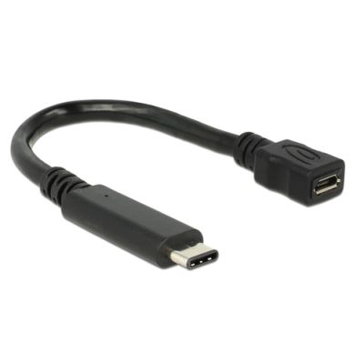 DeLOCK 83929 USB Kabel 0,15 m USB 2.0 Micro-USB B USB C Schwarz