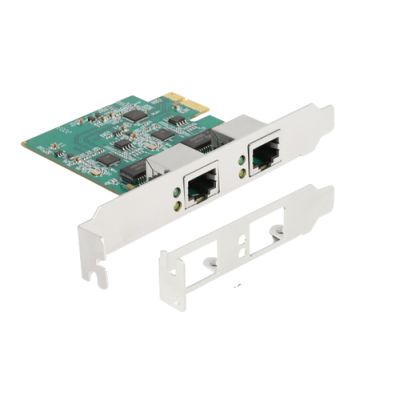 DeLOCK PCI Express x1 Karte zu 2 x RJ45 2,5 Gigabit LAN RTL8125