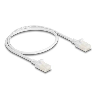 DeLOCK 80358 Netzwerkkabel Weiß 0,5 m Cat6a U/UTP (UTP)