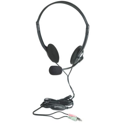 Manhattan Stereoheadset, Federleichtes Design, integriertes Mikrofon, Lautstärkeregler im Kabel integriert