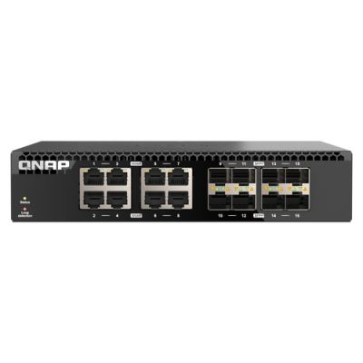 QNAP QSW-3216R-8S8T Netzwerk-Switch Unmanaged L2 10G Ethernet (100/1000/10000) Schwarz