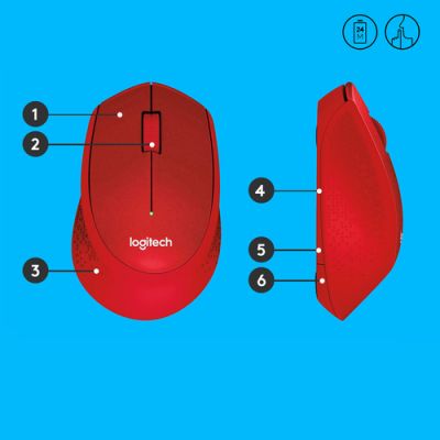 Logitech M330 Silent Plus Maus rechts RF Wireless Mechanisch 1000 DPI