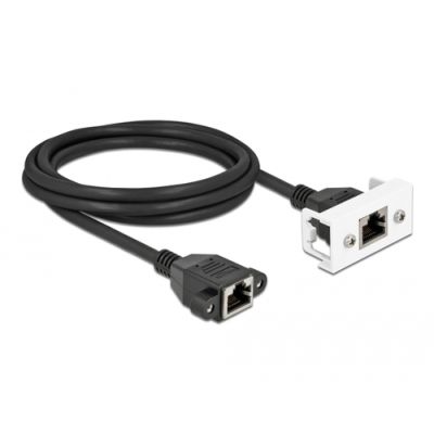 DeLOCK 87135 Netzwerkkabel Schwarz, Weiß 2 m Cat6a S/FTP (S-STP)