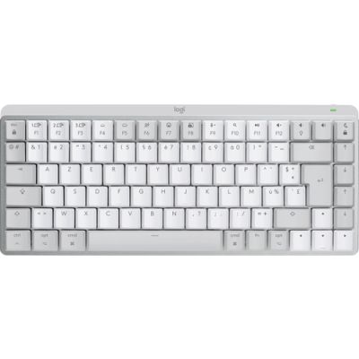 Logitech MX Mini Mechanical for Mac Tastatur Bluetooth AZERTY Französisch Grau, Weiß