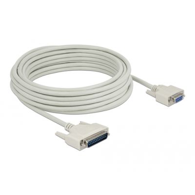 DeLOCK 86877 Serien-Kabel Beige 10 m D-Sub 25 Pin D-Sub 9 Pin