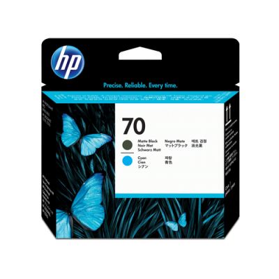 HP 70 Mattschwarz/Cyan DesignJet Druckkopf