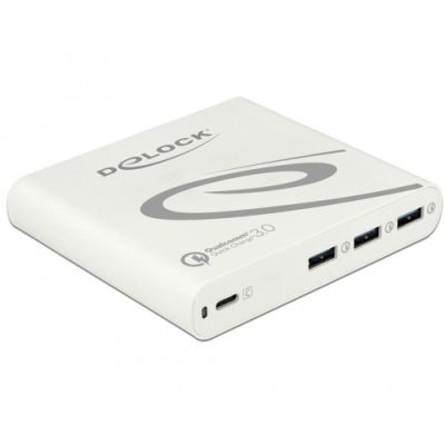DeLOCK 41432 Ladegerät für Mobilgeräte Netbook Weiß AC Schnellladung Drinnen