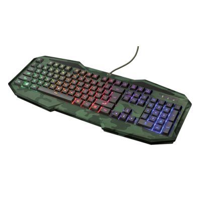 Trust GXT 830 RW-C Avonn Tastatur USB Deutsch Schwarz, Grün