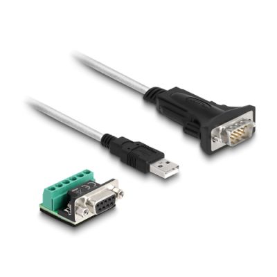 DeLOCK 63465 Serien-Kabel Schwarz, Transparent 1,8 m USB Typ-A DB-9