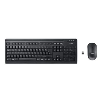 Fujitsu LX410 Tastatur Maus enthalten RF Wireless QWERTY Englisch Schwarz