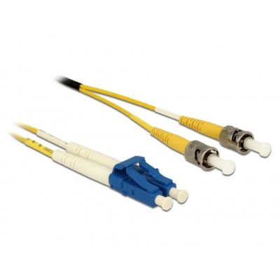 DeLOCK 86569 Glasfaserkabel 0,5 m LC ST OS2 Gelb