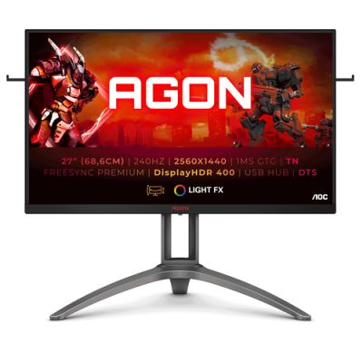 AOC AGON 3 AG273QZ Computerbildschirm 68,6 cm (27") 2560 x 1440 Pixel Quad HD LED Schwarz