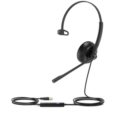 Yealink UH34 Mono Teams Kopfhörer Kabelgebunden Kopfband Büro/Callcenter USB Typ-A Schwarz