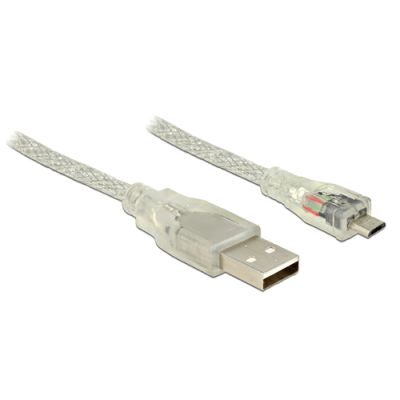 DeLOCK 83901 USB Kabel 2 m USB 2.0 USB A Micro-USB B Transparent