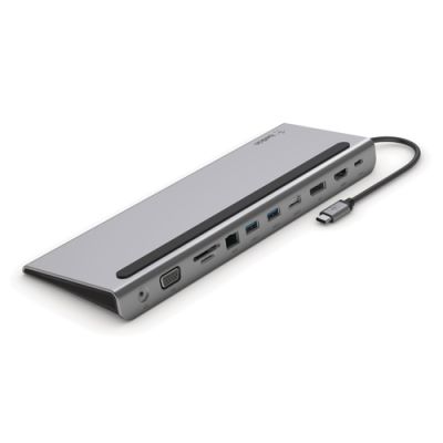 Belkin INC004BTSGY laptop-dockingstation & portreplikator Kabelgebunden USB 3.2 Gen 1 (3.1 Gen 1) Type-C Schwarz, Grau