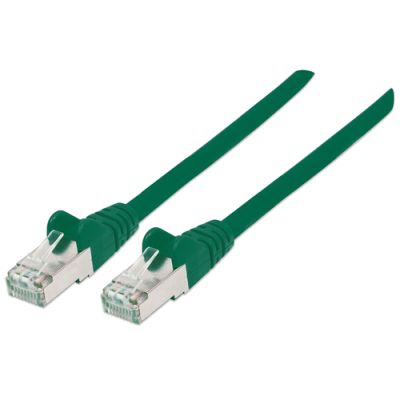 Intellinet Netzwerkkabel, Cat6A, S/FTP, RJ45, 100% Kupfer, LSOH, 0,5 m, grün