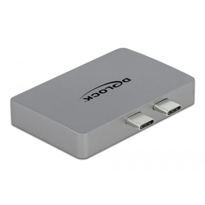 DeLOCK 64001 Videokabel-Adapter 2 x USB Type-C 2 x DisplayPort Grau
