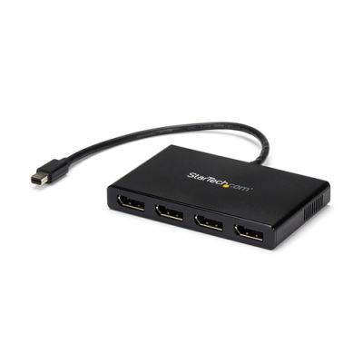 StarTech.com 4 Port Multi Monitor Adapter - Mini DisplayPort auf DisplayPort MST Hub - 4x 1080p - Video Splitter für den erweiterten Desktop-Modus für Windows-PCs - mDP auf Quad DP Monitore