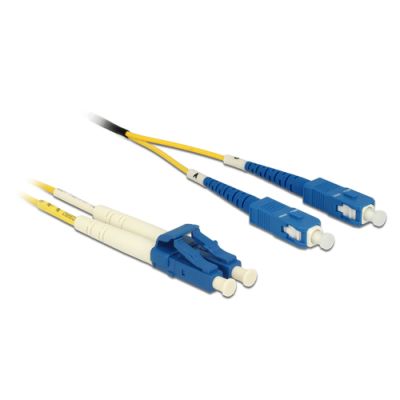 DeLOCK 1m LC-SC Glasfaserkabel OS2 Gelb