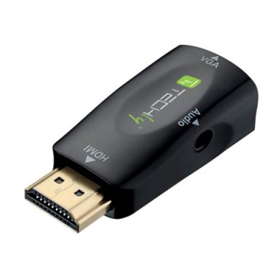 EFB Elektronik IDATA-HDMI-VGA2MABT Videokabel-Adapter HDMI Typ A (Standard) VGA (D-Sub) + 3.5mm Schwarz