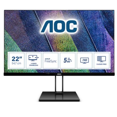 AOC V2 22V2Q Computerbildschirm 54,6 cm (21.5") 1920 x 1080 Pixel Full HD LED Schwarz