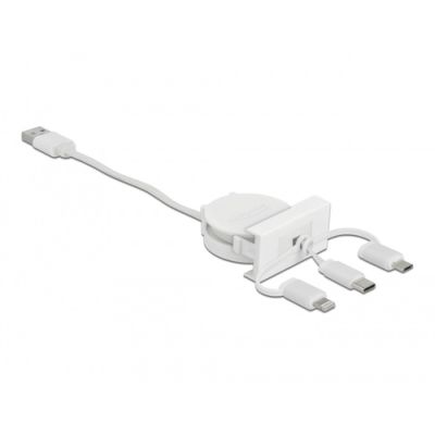 DeLOCK 81375 USB Kabel 0,5 m USB 2.0 USB A USB C Weiß