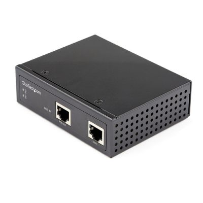 StarTech.com Industrial Gigabit PoE Injector - High Speed/High Power 90W - 802.3bt PoE ++ 48V-56VDC-Hutschiene UPoE / Ultra Power Over Ethernet-Injektor Adapter -40°C bis 75°C Robust