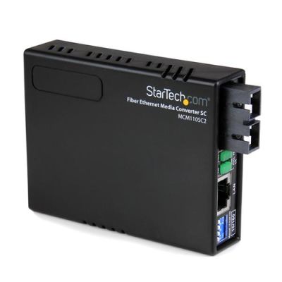 StarTech.com 10/100 Mbit/s Ethernet LWL / Glasfaser Multimode Medienkonverter SC 2km