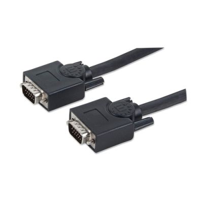 Manhattan SVGA Monitor Cable, HD15 Stecker / HD15 Stecker, 7,5 m, schwarz