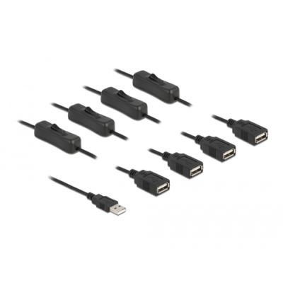 DeLOCK 86805 Stromkabel Schwarz 1 m USB A