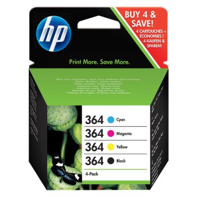 HP 364 4-pack Black/Cyan/Magenta/Yellow Original Ink Cartridges Druckerpatrone 4 Stück(e) Schwarz, Cyan, Magenta, Gelb
