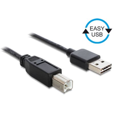 DeLOCK 3m USB 2.0 A - B m/m USB Kabel USB A USB B Schwarz