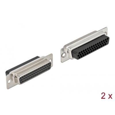 DeLOCK 66725 Drahtverbinder D-Sub HD 44 pin Schwarz, Silber