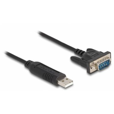 DeLOCK USB 2.0 zu Seriell RS-232 Adapter mit kompaktem seriellen Steckergehäuse 50 cm FTDI
