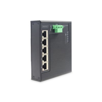 Digitus 5 Port Gigabit Ethernet Netzwerk Switch Switch, Flat, Industrial, Unmanaged