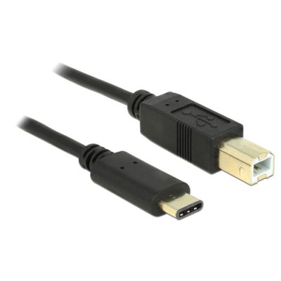 DeLOCK 2m, USB2.0-C/USB2.0-B USB Kabel USB B USB C Schwarz
