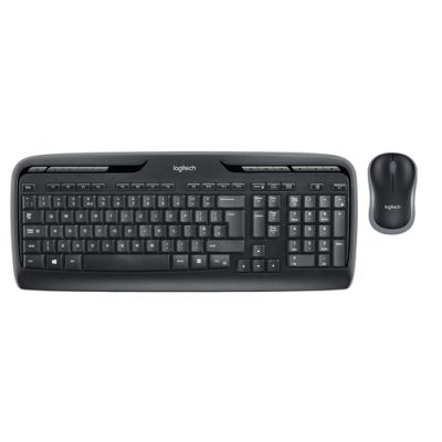 Logitech Wireless Combo MK330 Tastatur Maus enthalten RF Wireless AZERTY Belgisch Schwarz