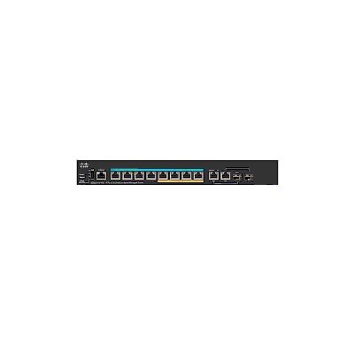 Cisco Small Business SG350X-8PMD Managed L2/L3 Gigabit Ethernet (10/100/1000) Power over Ethernet (PoE) 1U Schwarz