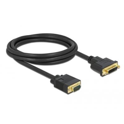 DeLOCK 86757 Videokabel-Adapter 2 m DVI-A VGA (D-Sub) Schwarz