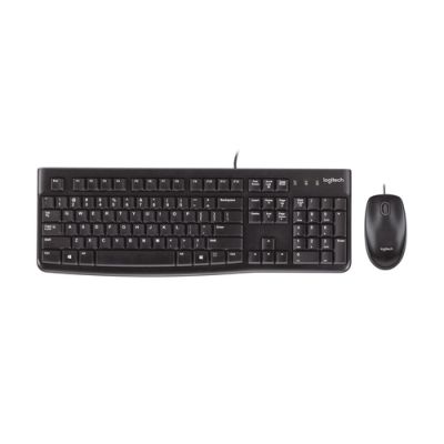 Logitech Desktop MK120 Tastatur Maus enthalten USB QWERTY Englisch Schwarz